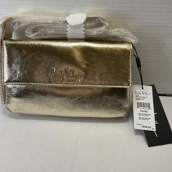 Nicole Miller Gold Crossbody Bag NWT